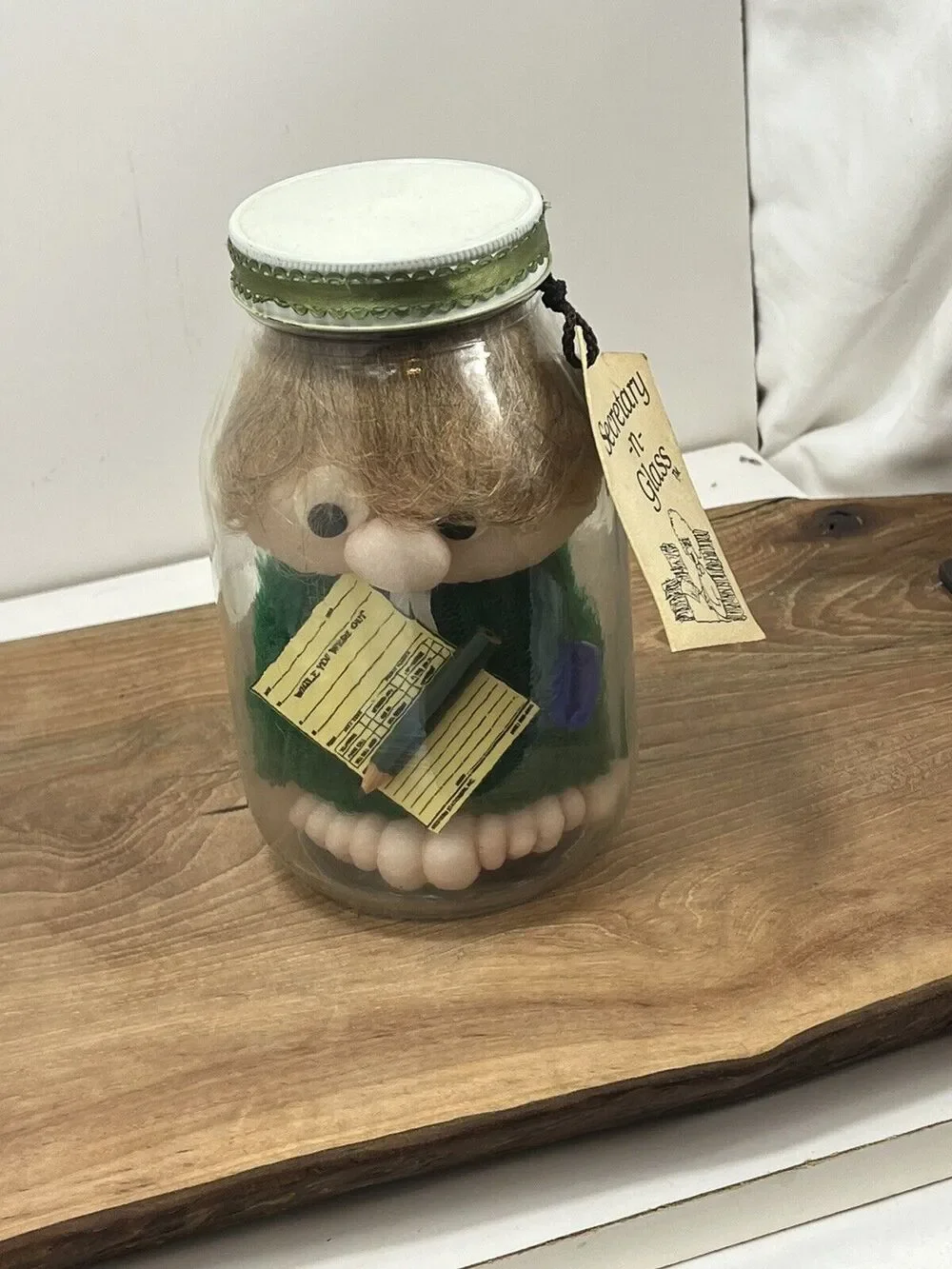 Vintage Diane Gifts Secretary-N-Glass Doll In Bottle Lady in a Jar🔥